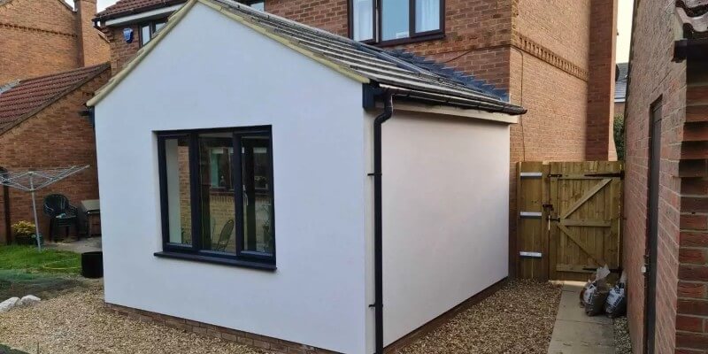 White Rendered Rear Extension