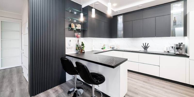 Black and White Kitchen